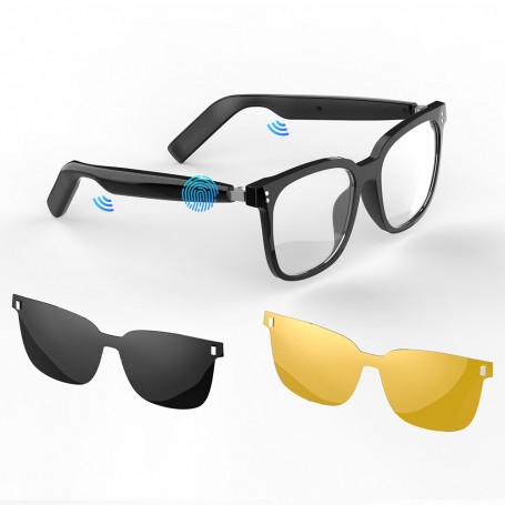 Lunettes Intelligentes DUNSPIN DS-GL3 PRO, Fonction IA, 100+ langues de traduction, Audio, Appels Mains Libres