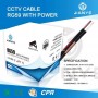 Câble CCTV Jianye RG59 avec Alimentation, Bobine 305 m, Câble Coaxial Vidéo et Alimentation pour Caméras de Sécurité