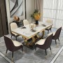 Ensemble Table à Manger en Marbre Moderne avec 6 Chaises – Mobilier de Luxe