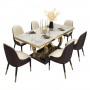 Ensemble Table à Manger en Marbre Moderne avec 6 Chaises – Mobilier de Luxe