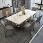 Ensemble Table à Manger en Marbre Moderne avec 6 Chaises – Mobilier de Luxe