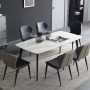 Table de Salle à Manger Contemporaine de Luxe, Plateau en Pierre Frittée