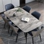 Table de Salle à Manger Contemporaine de Luxe, Plateau en Pierre Frittée