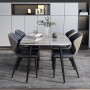 Table de Salle à Manger Contemporaine de Luxe, Plateau en Pierre Frittée