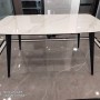 Table de Salle à Manger Contemporaine de Luxe, Plateau en Pierre Frittée