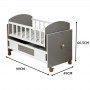 Berceau, Lit bébé multifonctionnel, Balancelle en Bois, Lit de Chevet & Couffin pour Bébé