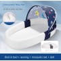 Lit Bionique Portable pour Bébé 0 à 12 ans, Anti-Pression et Pliable, Éponge écologique