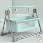 Berceau à Bascule Électrique Multifonction pour Bébé, Pliable avec Moustiquaire Musicale