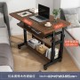 Table de chevet, d'appoint à roulettes, marron ajustables, idéale pour le travail, les espaces de vie contemporains.