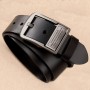 Ceinture Homme en Cuir Véritable à Boucle Ardillon Carée, 105 à 130 cm , Style Décontracté & Classique