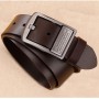 Ceinture Homme en Cuir Véritable à Boucle Ardillon Carée, 105 à 130 cm , Style Décontracté & Classique
