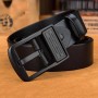 Ceinture Homme en Cuir Véritable à Boucle Ardillon Carée, 105 à 130 cm , Style Décontracté & Classique