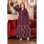 Robe Abaya Plissée Bleu Sarcelle pour femme 105 Rouge bordeau, style Élégance Moderne & Confort