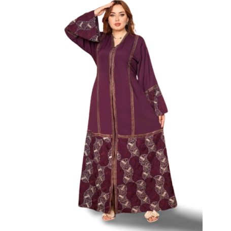 Robe Abaya Plissée Bleu Sarcelle pour femme 105 Rouge bordeau, style Élégance Moderne & Confort
