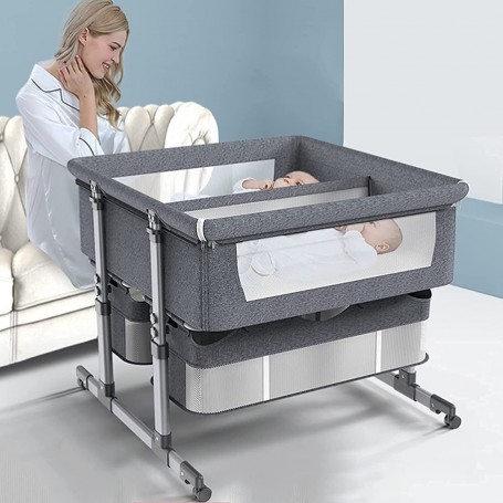 Berceau de Chevet Cododo pour bébés Jumeaux, Réglable et Sécurisé