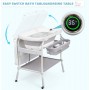 Table à Langer et de Soins Bébé Multifonctionnelle 2-en-1, Pliable et Ergonomique