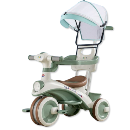 Poussette Tricycle 3 Roues pour Enfant 1 à 6 Ans, vélo de voyage et tricycle évolutif