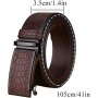 Ceinture en Cuir Homme WILLIAMPOLO, Boucle Automatique Tendance & Décontractée
