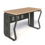 Bureau de travail moderne GVVP280,120 cm, Mélamine & Pieds Métal Noir