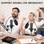 Kit Microphone Studio BM-800 avec Carte Son V8K – Ensemble Audio Professionnel pour Podcast, Chant et Streaming