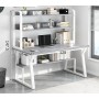 Bureau Table de Travail simple avec Rangement avec Étagères pour Bureau, Maison ou Étudiant