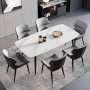 Table de Salle à Manger Contemporaine de Luxe, Plateau en Pierre Frittée