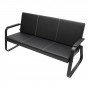 Banc d’Accueil, Chaise de Salle d’Attente 3 Places, pour Bureau, Banque ou hôtels