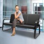 Banc d’Accueil, Chaise de Salle d’Attente 3 Places, pour Bureau, Banque ou hôtels