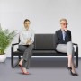 Banc d’Accueil, Chaise de Salle d’Attente 3 Places, pour Bureau, Banque ou hôtels