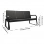 Banc d’Accueil, Chaise de Salle d’Attente 3 Places, pour Bureau, Banque ou hôtels