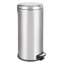 Poubelle à Pédale IKEA MJÖSA 30L, Design Rond en Acier Inoxydable