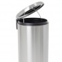Poubelle à Pédale IKEA MJÖSA 30L, Design Rond en Acier Inoxydable