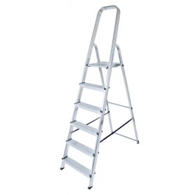 Échelle Escabeau Pliable en Aluminium – 6 Marches de Sécurité avec Plateforme