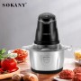 Hachoir Électrique Sokany 2L, 400 W, Mixeur Multifonction, compact et léger, Usage domestique