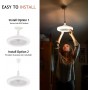 Ventilateur de Plafond 3-en-1 avec Éclairage LED et Télécommande, Installation E27