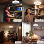 Ventilateur de Plafond 3-en-1 avec Éclairage LED et Télécommande, Installation E27