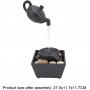 Fontaine Décorative Théière Flottante LED, Cascade Zen avec Double Alimentation