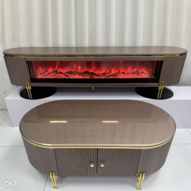 Ensemble Meuble TV et Table Apéritif BML E66-1/E66 – 2 Pièces - Noire