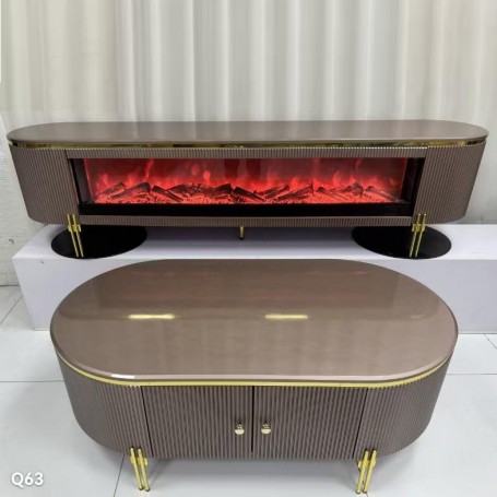 Ensemble Meuble TV et Table Apéritif BML E66-1/E66 – 2 Pièces - Noire
