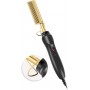 Peigne Lissant Chauffant Électrique Anti-Brûlure, Lissage Rapide Portable pour Cheveux Secs et Humides