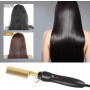 Peigne Lissant Chauffant Électrique Anti-Brûlure, Lissage Rapide Portable pour Cheveux Secs et Humides