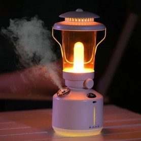 Lampe de camping diffuseur de parfum, d’Huiles Essentielles USB, Humidificateur lumière LED 3-en-1 Portable