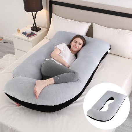 Oreiller d’Allaitement et de Grossesse en Forme de U – Confort Total pour Femmes Enceintes