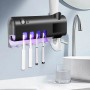 Porte-Brosse à Dents Intelligent avec Stérilisateur UV, Distributeur Automatique & Recharge Solaire