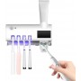Porte-Brosse à Dents Intelligent avec Stérilisateur UV, Distributeur Automatique & Recharge Solaire