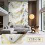 Papier Peint Adhésif Marbre Blanc & Doré CST-066, Décoration Moderne et Élégante