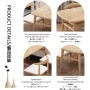 Ensemble de table à Manger UL-25DR012 avec 4 Chaises, Moderne Rembourrées, couleur beige