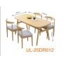 Ensemble de table à Manger UL-25DR012 avec 4 Chaises, Moderne Rembourrées, couleur beige