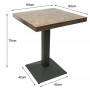 Ensemble Table à Manger Carrée UL-25DR021 avec 2 Chaises, Compactes et rembourrée – Marron/noire