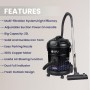 Aspirateur Eau & Poussière SPJ 1600W, Cuve 22L avec Fonction Soufflage